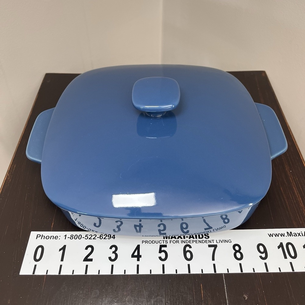 Emeril's Table by Gorham NWOB Blue Covered Casserole Oven To Table Dish 10x10x4 - Picture 5 of 8